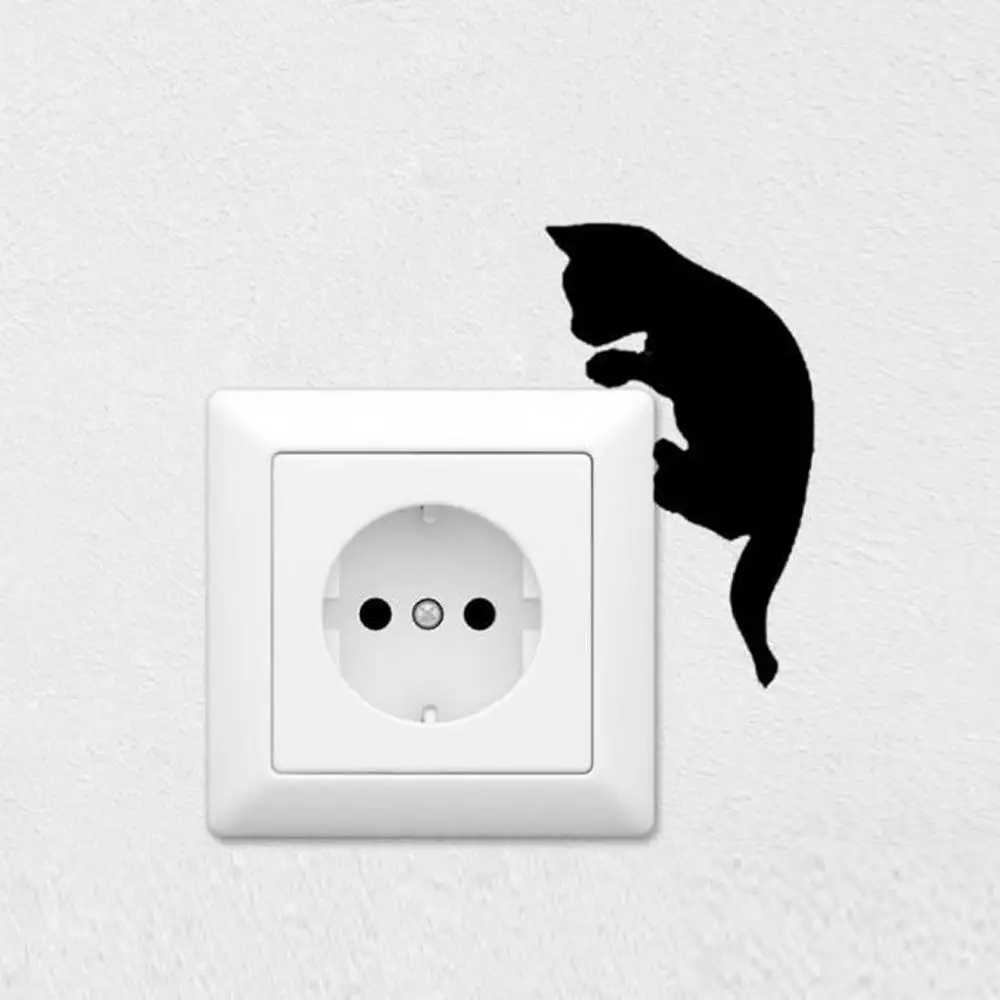 

Black Cat Wall Sticker Switch Film Removable PVC Switch Sticker