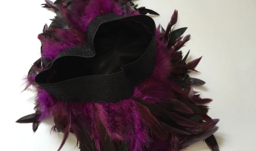 Бесплатная доставка 2016 женские юбки с перьями павлина фиолетового цвета мини