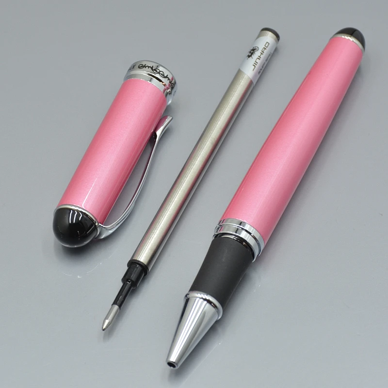 JINHAO 750 Лидер продаж 12 Цветов металлический круглый РОЛИК ручка с серебряной клип канцелярские принадлежности Роскошные шариковые ручки подарок A5