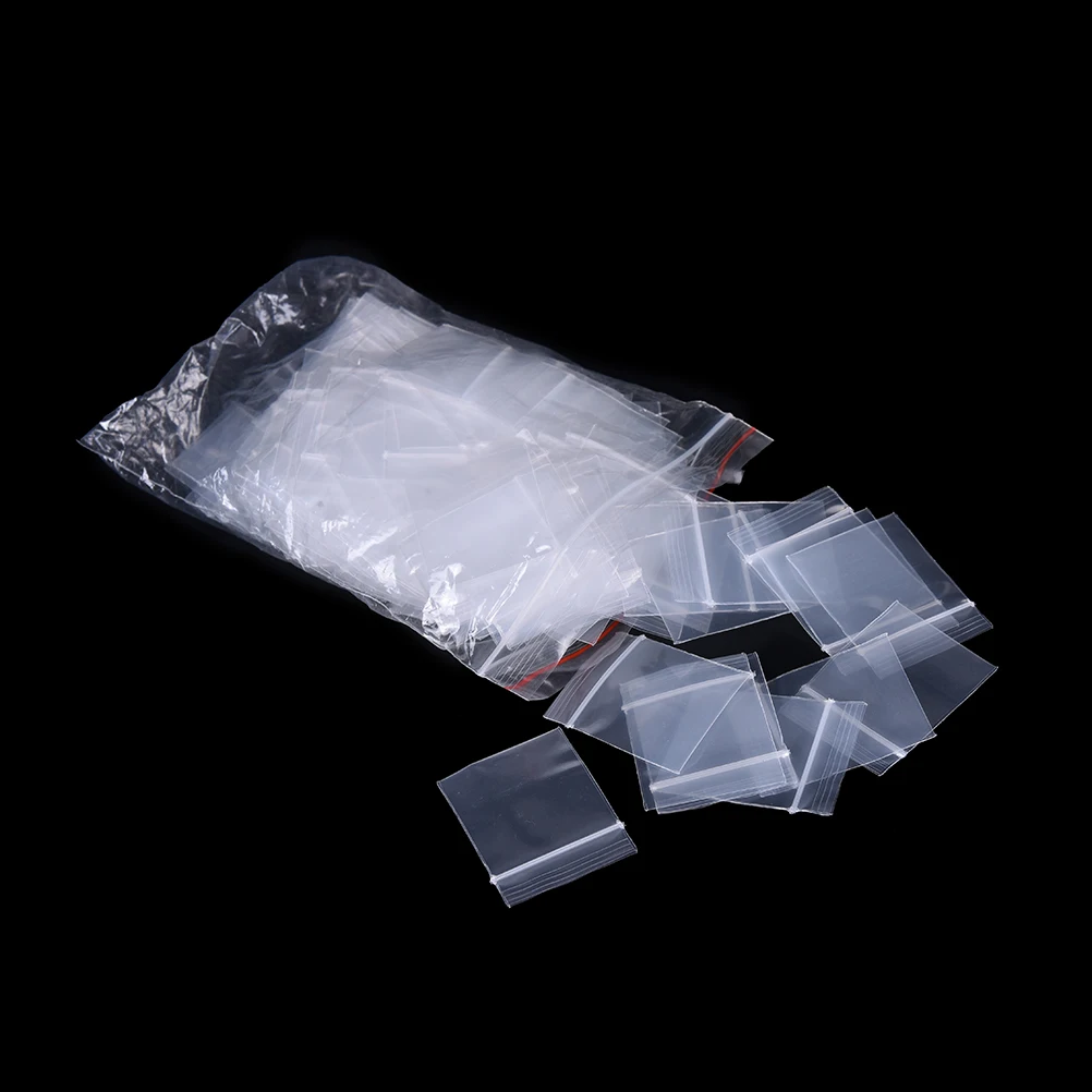 1000 шт прозрачные пластиковые мини Ziplock ювелирные сумки маленькие более толстые