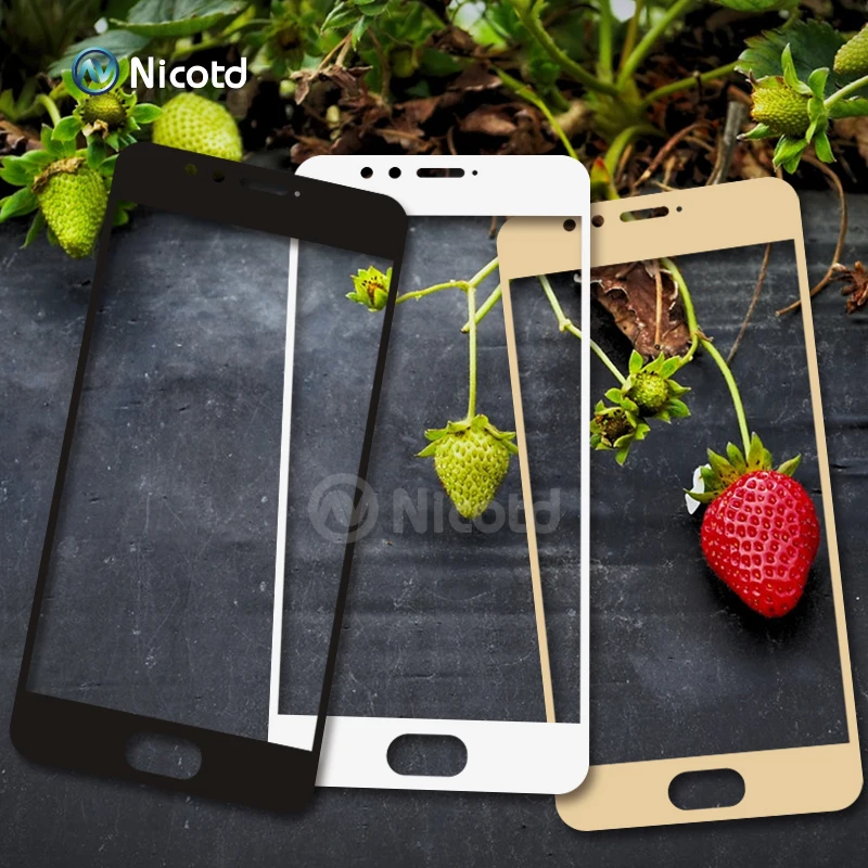 Полноэкранное закаленное стекло Nicotd для Meizu M5c M5s безопасная защита экрана пленка