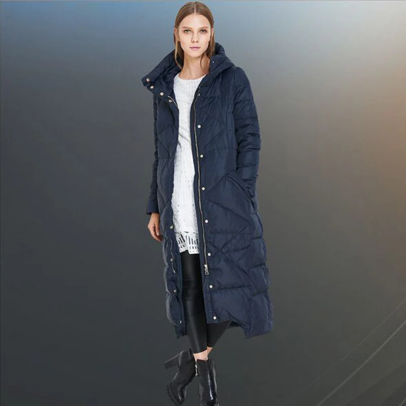 Высококачественная Новинка 2018 модная женская парка зимняя куртка Женская