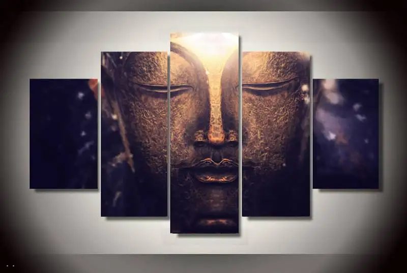 Hd Печать голова Budda портрет Картина на холсте декор комнаты печать плакат картина