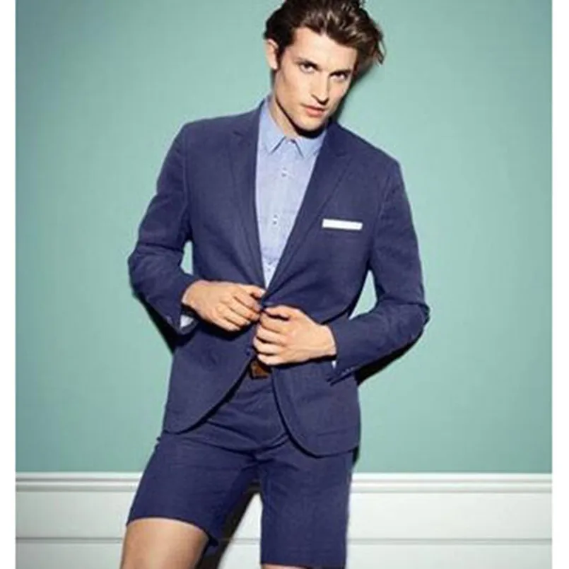 

Custom Made Blue Summer Groom Tuxedo Mens Wedding Suit Custom Made Wedding Groomsmen Suits (Jacket+Pants)