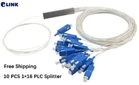 10 pcs 116 plc splitter steel tube type scupc scapc lc connector 0 9mm white colored cable fibre mini coupler free shipping