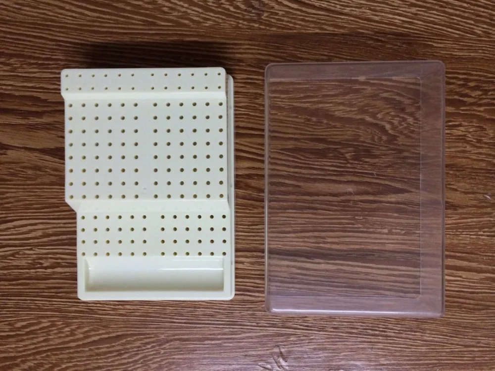 Стоматологический Бур Блок держатель станция с крышкой-пластиковые вмещает 168 Burs