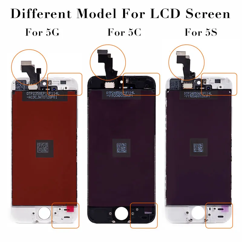 ЖК экран YWEWBJH AAA для iPhone 5 5S 6G 6Plus дисплей сборки с дигитайзером стекло без мертвых