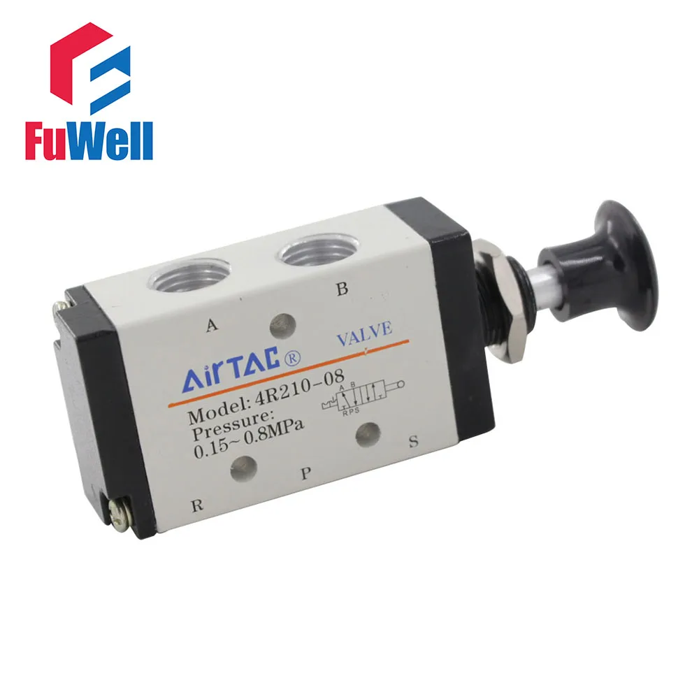 4R210 08 Pneumatic Solenoid Valve 1/4&quot PT Hand Operated Air 5 Port 2 Position Manual Control Valve|pneumatic control valve|control valveair