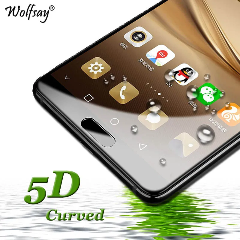 5D изогнутое закаленное стекло Huawei P9 Lite 2017 Защитное для экрана P8 полное клеевое