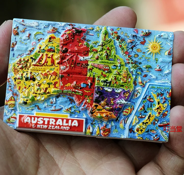 Всемирный Туризм памятные смолы наклейки на холодильник тисненая машина Печать