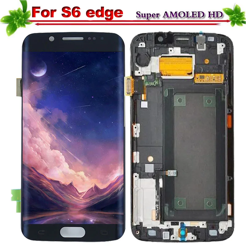 Замена для Samsung Galaxy S6 Edge G925 G925F G925A ЖК дисплей Дисплей с рамкой Сенсорный экран