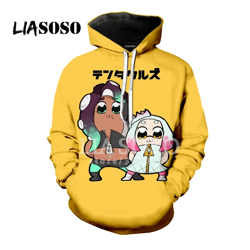 LIASOSO/3D принт женские и мужские толстовки с капюшоном аниме поп команда Epic Kawaii