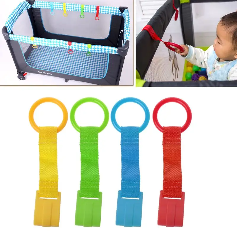 

5pcs Baby Bed Hook Stand Up Foldable Portable Crib Pendants Pull Ring