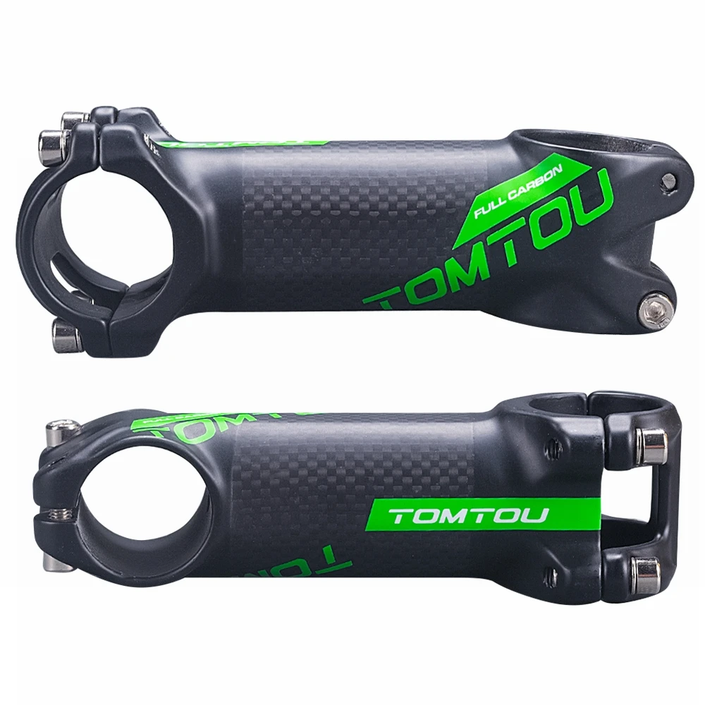 

TOMTOU Matte Green Bike Handlebar Sets 3k Carbon Fibre Bicycle Mountain Handlebars Seatpost Stem Bike MTB Parts - TG4T67
