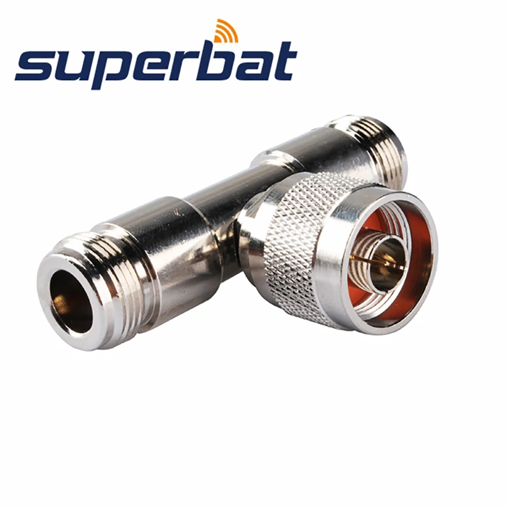 Superbat N адаптер штекер 2 разъем Женский 3 way длинная версия RF коаксиальный кабель