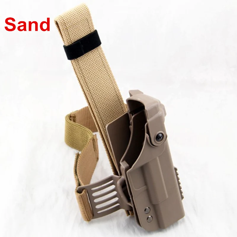Тактический пистолет кобура для Glock Военная Униформа падения нога Airsoft Охота Стрельба roto рукой пистолет кобура BK/TAN for g17 G19 G22