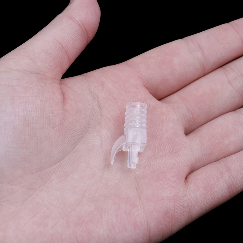 100 шт cat6 rj45 двойной пряжкой коготь Ethernet крышка разъема ПК втулка для защиты кабеля