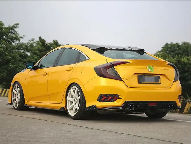 For HONDA CIVIC Spoiler- civic BG High Quality ABS Material Car Rear Wing Primer Color Rear Spoiler