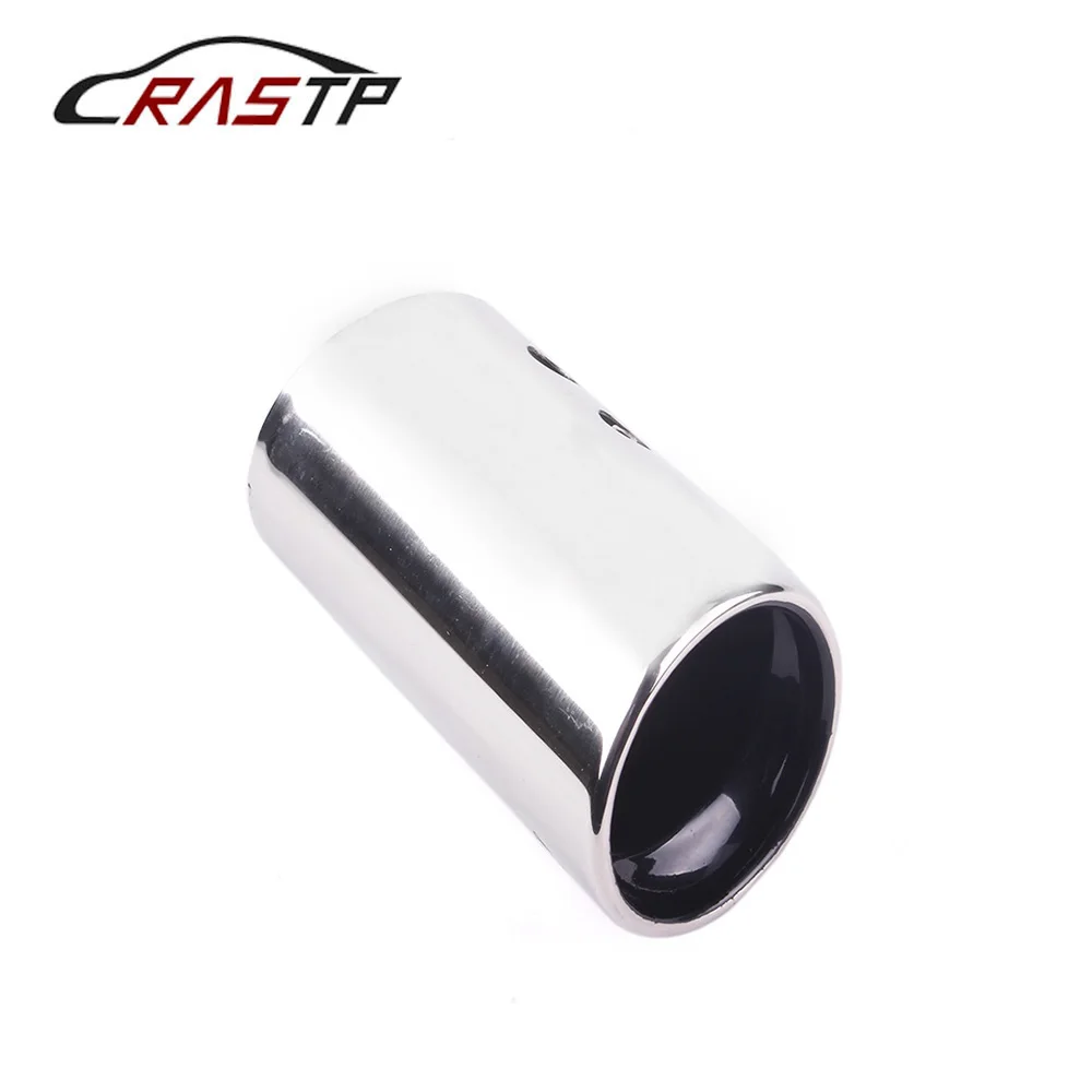 

RASTP-Universal Car Auto Stainless Steel Exhaust Muffler Tip Pipe Modified Car Rear Tail Throat Liner Accessories RS-CR1011