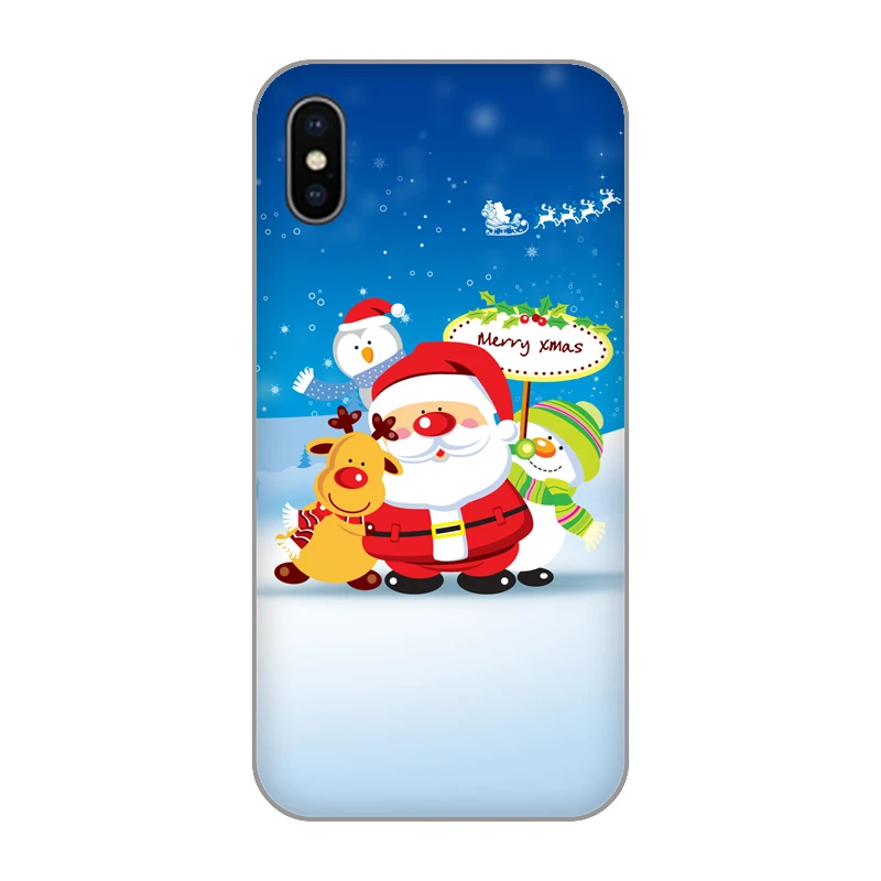 Замок Санта Клаус Рождество перевозки деревянный дом чехол для телефона iPhone4 5S 5C