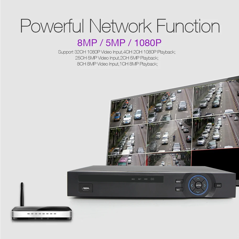 H.265 32Ch NVR 1080P или 25Ch 5MP или 8CH 8MP NVR ONVIF сетевой рекордер поддержка безопасности IP камера 2x HDD XMeye P2P просмотр приложения