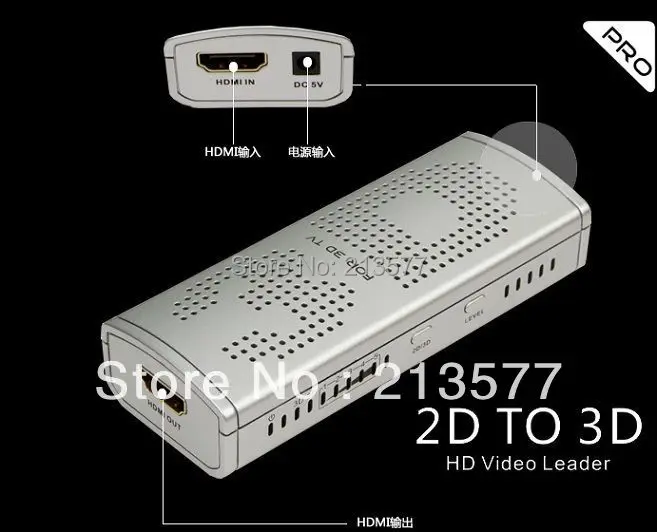 1080 P Mini HDMI 2D в 3D видео конвертер поддержка Blue Ray DVD плеер телеприставки шт|converter box|3d