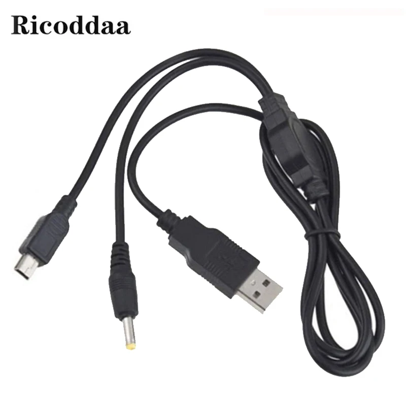 2 in 1 USB Charger Cable For PSP 1000 2000 3000 Charging Transfer Data Powe Cord For Sony  PSP 2000 Power Cable Game Accessory