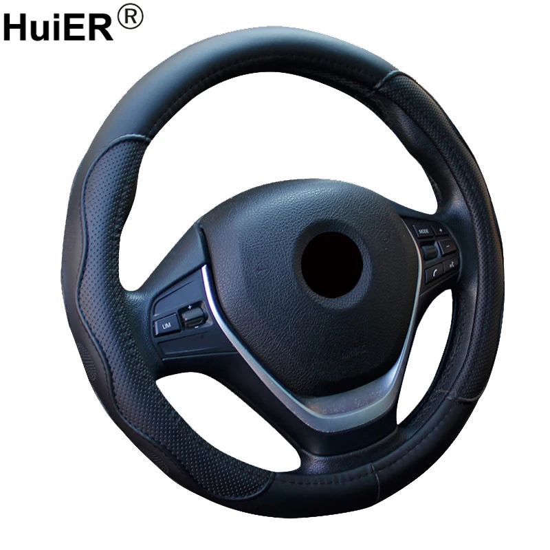 HuiER чехол рулевого колеса автомобиля из искусственной кожи 4 цвета для руля