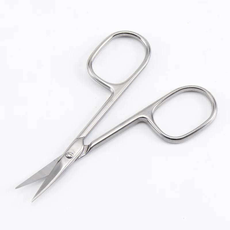 Beauty Eyelashes Curved Nose Hair eyebrow trimmer Stainless Steel Thread Scissors Eyebrow | Красота и здоровье