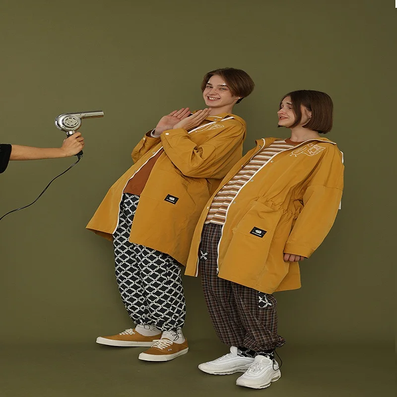 Trench Coat For Women 2018 New Casaco Feminino Overcoat Basic Comfortable Chaquetas Invierno Mujer Woman Clothes Yellow | Женская одежда