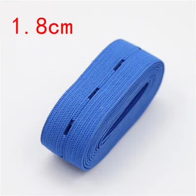 Blue Эластичная лента s 15/18/20/25/30 мм разноцветный нейлон с отверстием Эластичная лента для одежды брюки Швейные DIY ремесла домашнего декора аксессуары 5 метров - Цвет: Blue