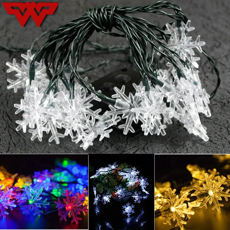 5 м/20 LED Снег чешуйчатые цветы Солнечная гирлянда сказочные огни
