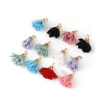 10pcs 18mm fabric mini fringe tassels hanging curtains for diy earrings necklace jewelry keychain sewing garment home decoration