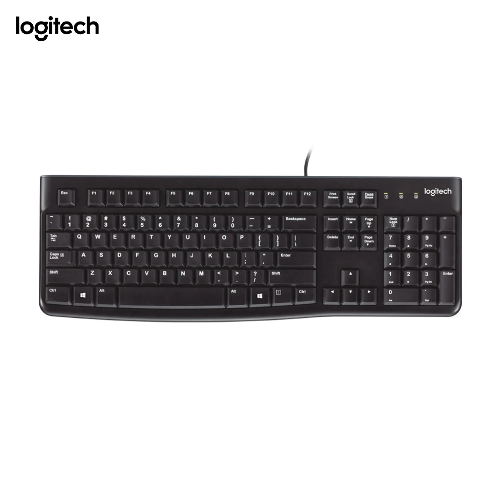 Logitech K120 Стандартный проводной USB QWERTY черный|Клавиатуры| |