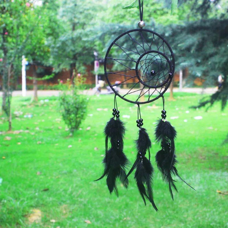 

Blue Dream Catcher Home Decor, Feather Dreamcatcher Wind Chimes Indian Style Religious Mascot Car or Wall hanging Decoration