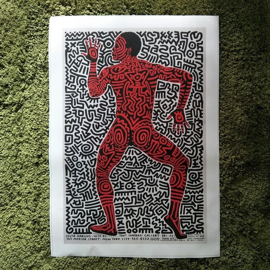 ZZ1414 abstract canvas art man body keith haring oil painting wall pictures for home decoration unframed prints | Дом и сад