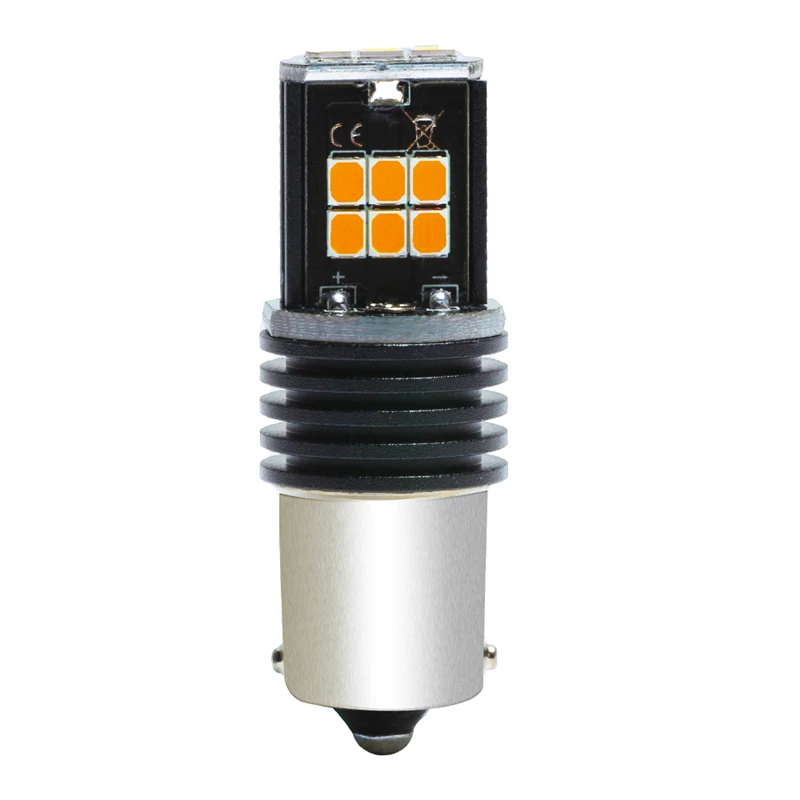 KEYECU 2PCS High Power Error Free 1156 P21W BA15S LED Lights Amber 2835 15SMD Turn Signal Backup Reverse Parking Tail | Автомобили и