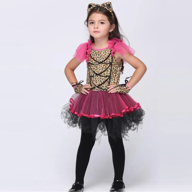 Балетная юбка для девочек Платья Костюм на Хэллоуин детей Детская одежда