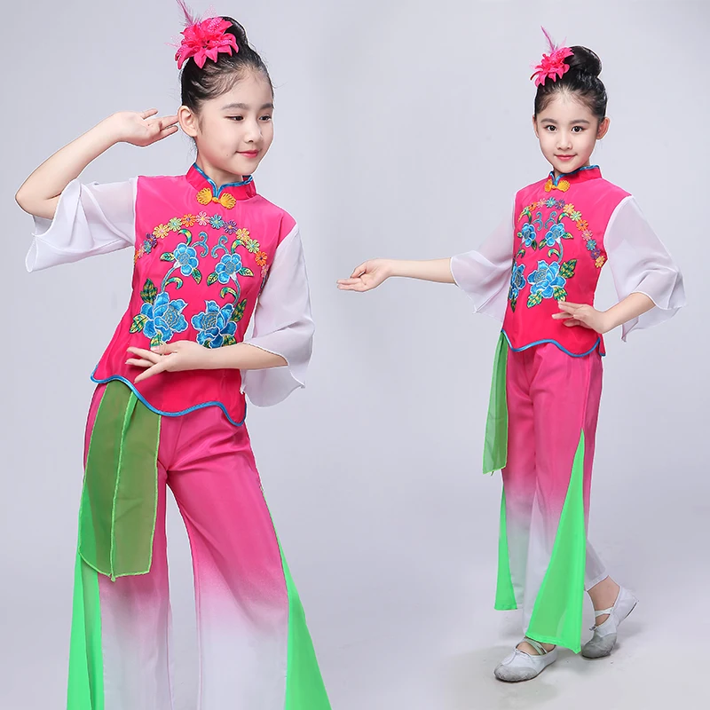 Детский Классический зонтик Hanfu в китайском стиле для девочек Танцевальная