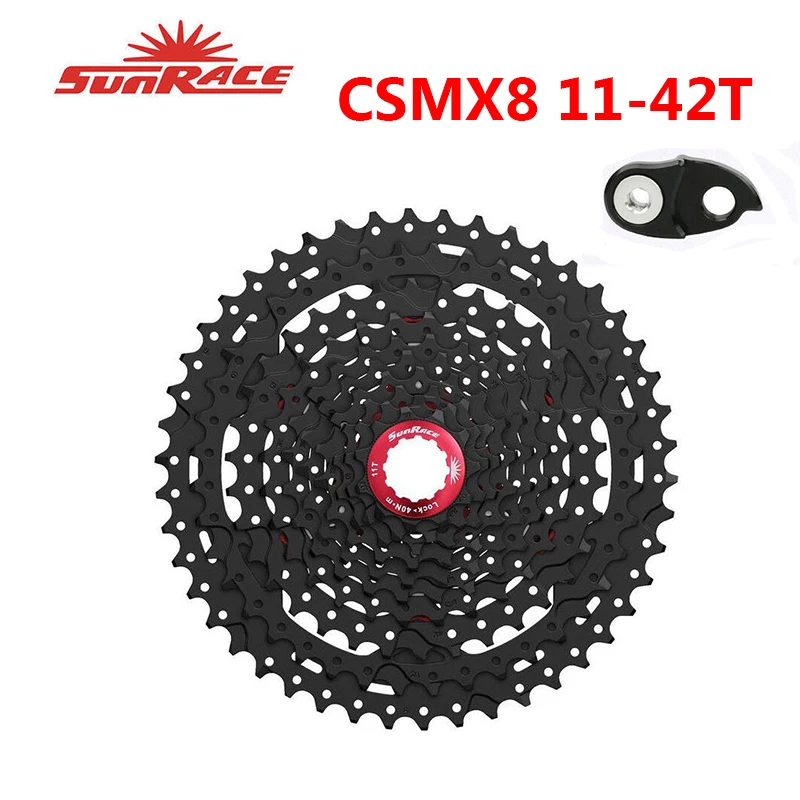11S-X8-Black-11-42T Sunracing CSMS8 CSMX8 11 скоростей кассета широкое соотношение горный велосипед свободного хода велосипедные карты Тип маховик 11-40T 11-42T 11-46T - Цвет: 11S-X8-Black-11-42T