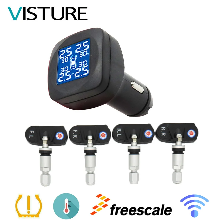 TPMS Visture T05N автомобильная система контроля давления в шинах ЖК дисплей 4
