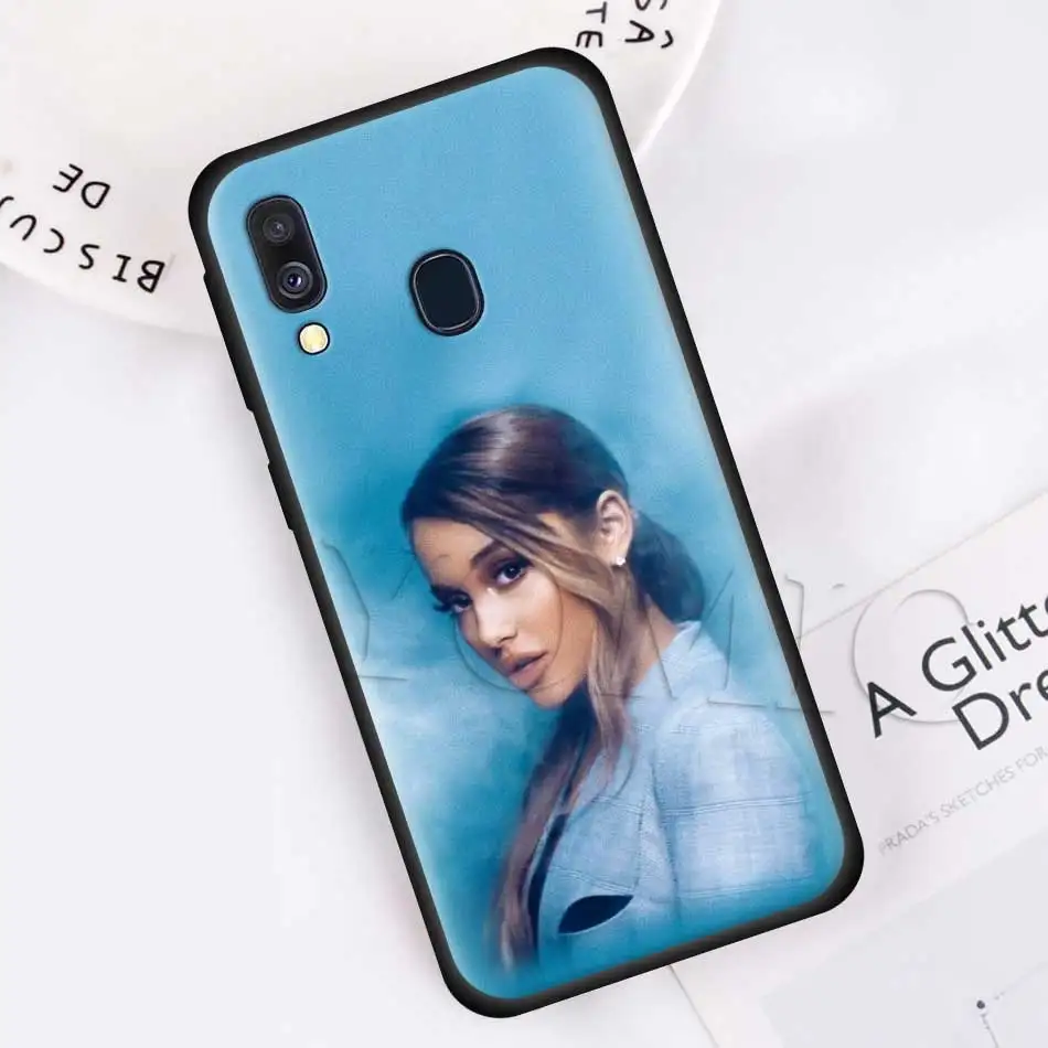 Певица Ариана Гранде силиконовый мягкий чехол для samsung Galaxy A50 A40 A70 A30 A20 A80 A6 A7 A8 плюс A9 черный чехол Coque