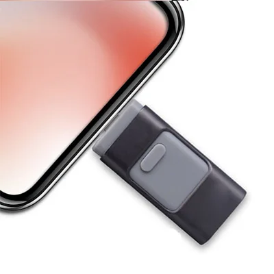 Black 64 Гб USB флеш-накопитель для iPhone Memory Stick 32 Гб 16 Гб 64 Гб USB 3,0 Флешка Lightning Memory Stick для iPhone iPad iPod Android - Цвет: Black