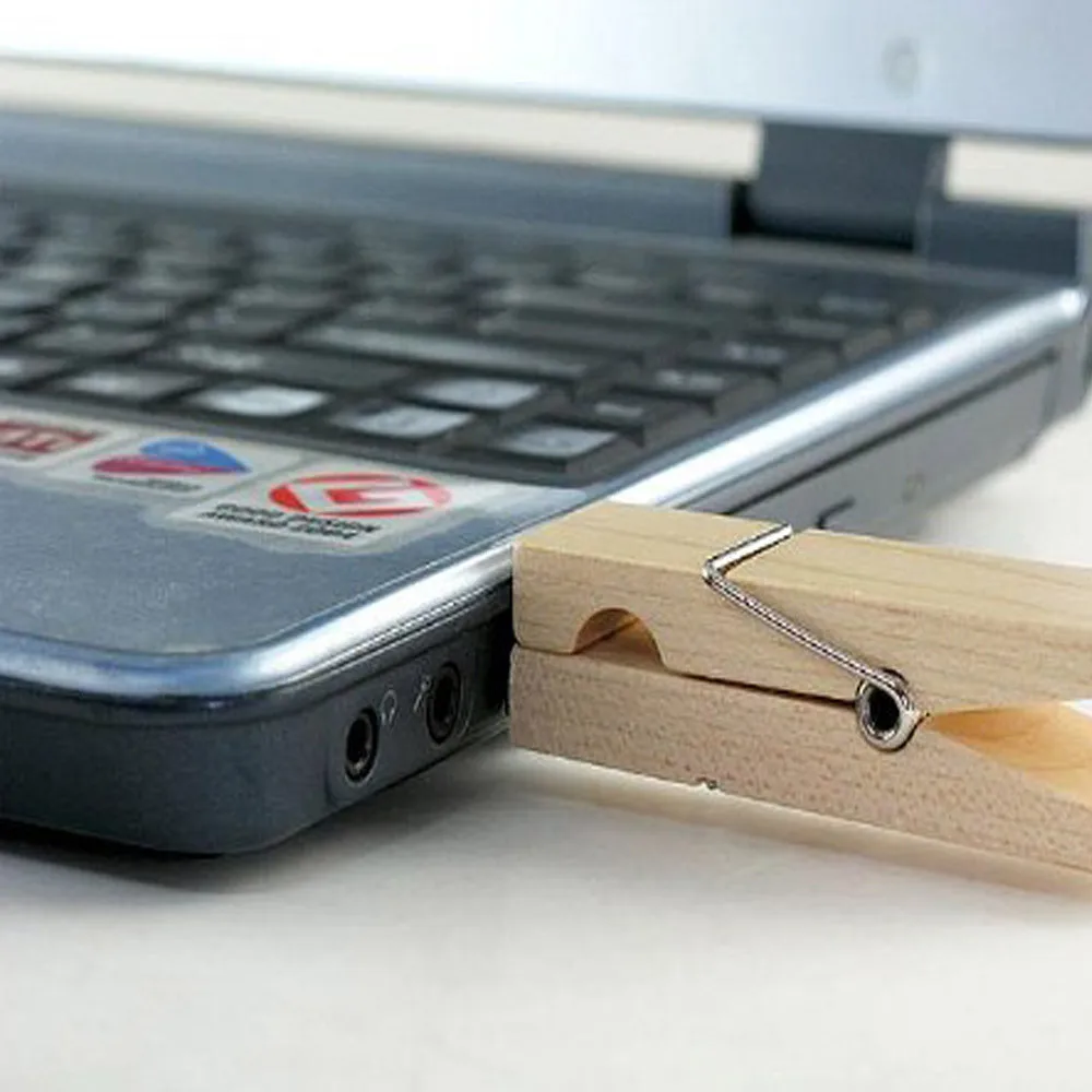 EPULA новый креативный деревянный зажим USB2.0 4G флэш память ручка для хранения