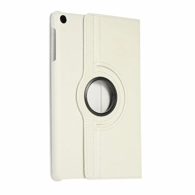 white 360 Вращающийся чехол для Samsung Galaxy Tab A 10,1 T510 T515 из кожи с зернистой фактурой функцией подставки из искусственной кожи чехол для SM-T510 SM-T515 10,1 дюймов полное покрытие - Цвет: white
