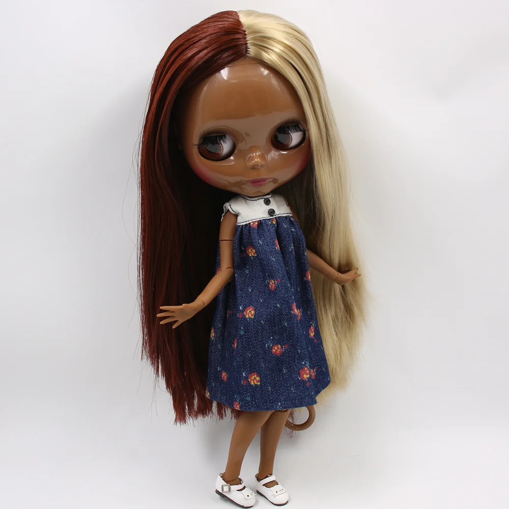 Кукла Blyth No.BL9031/0362 Red mix светлые волосы темная кожа на заказ 1/6 bjd ob24 аниме