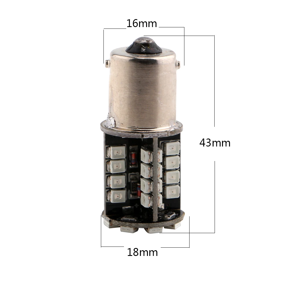 4 шт. 1156 BA15S 1157 BAY15D Canbus без ошибок 3528 1210 44 SMD LED декодер лампа задний хвост DRL сигнал