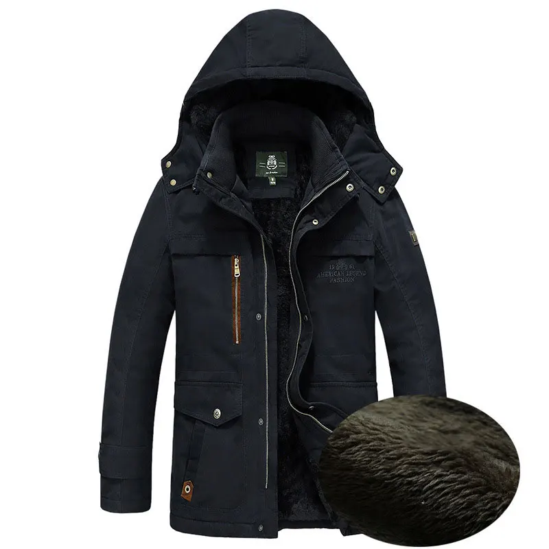black asia size AFS JEEP размера плюс XXXL XXXXL XXXXXL мужские пальто толстые зимние новые модные однотонные черные универсальные повседневные мужские с отложным воротником - Цвет: black asia size