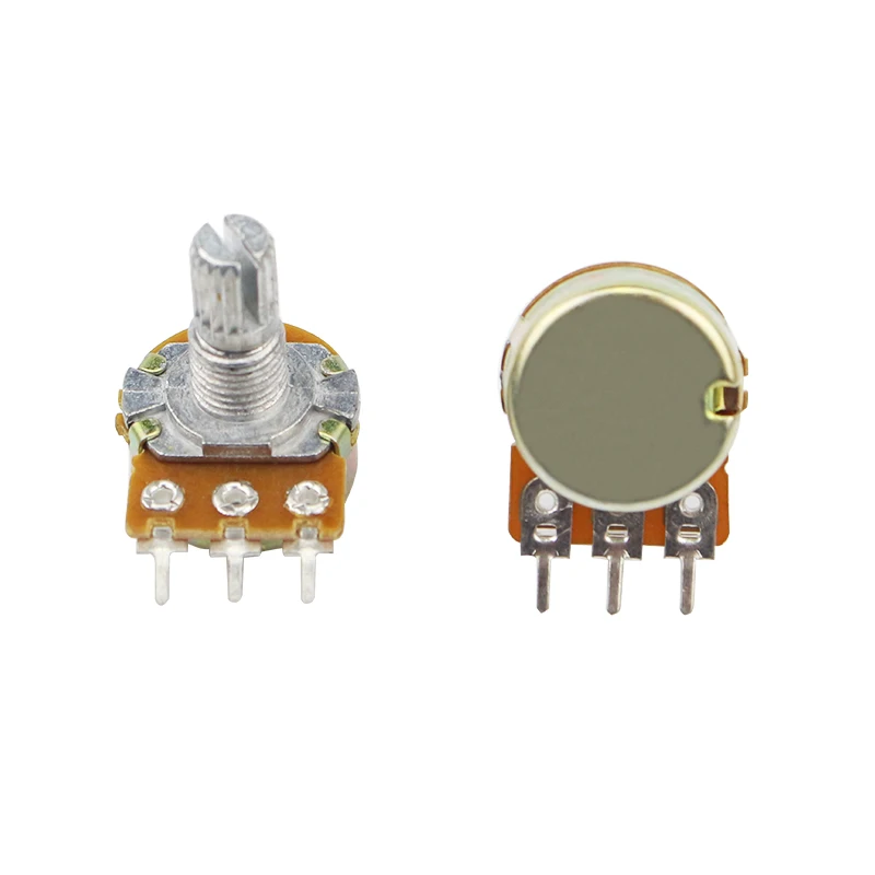 WH148 B1K B10K B100K линейный потенциометр 15 мм вал с гайками и шайбами|potentiometer 15mm|potentiometer