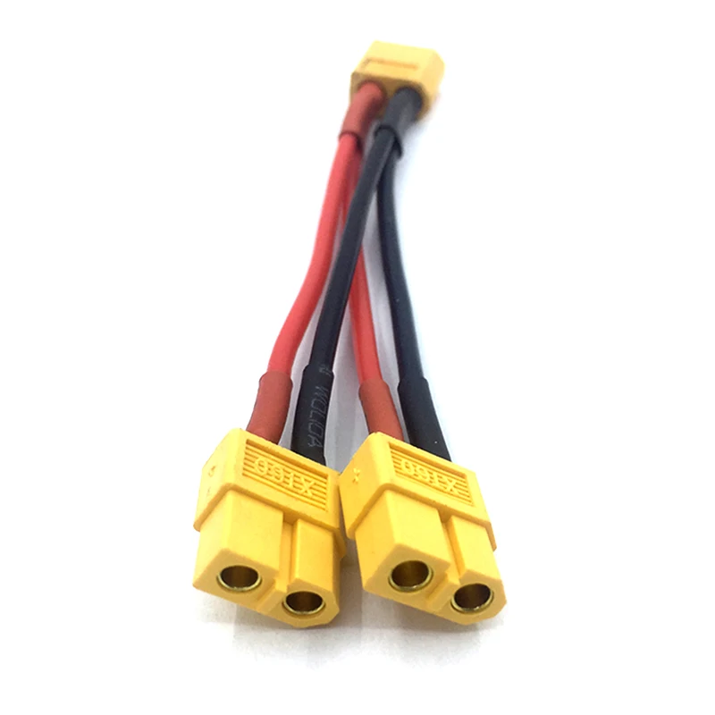 1 шт. XT60 штекер Женский 2 10 см 16AWG Y сплиттер силиконовые провода Дин серии Батарея